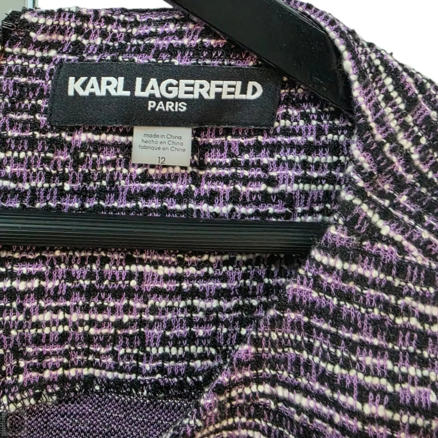 Dress Designer By Karl Lagerfeld In Purple, Size: 12