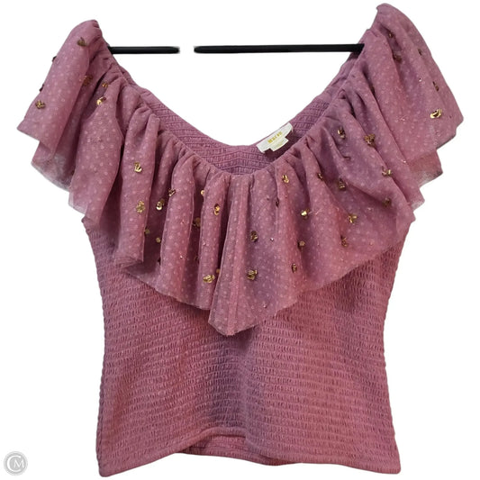 Top Short Sleeve By Maeve In Pink, Size: M