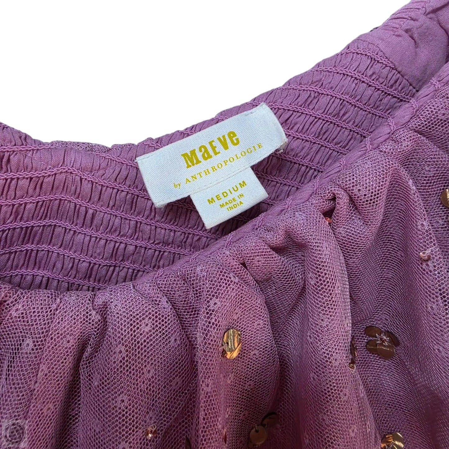 Top Short Sleeve By Maeve In Pink, Size: M
