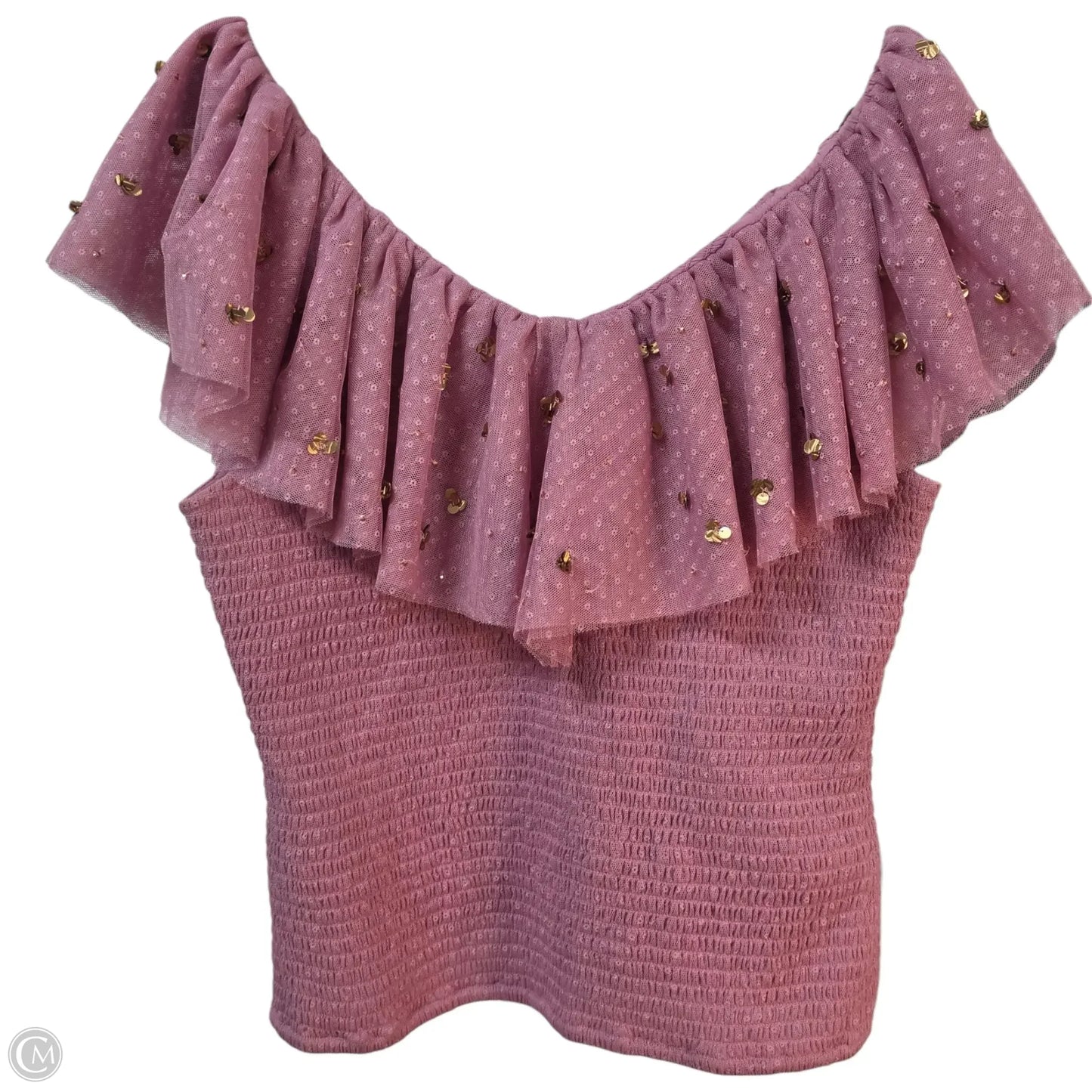 Top Short Sleeve By Maeve In Pink, Size: M