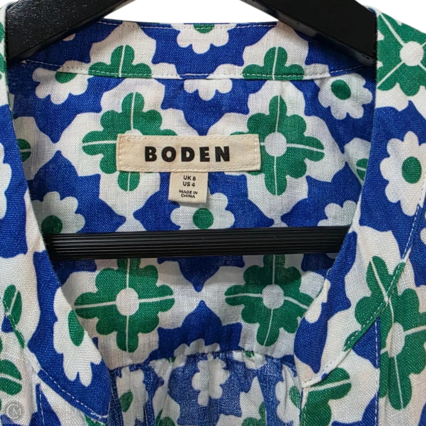 Top Long Sleeve Basic By Boden In Blue & Green, Size: 4