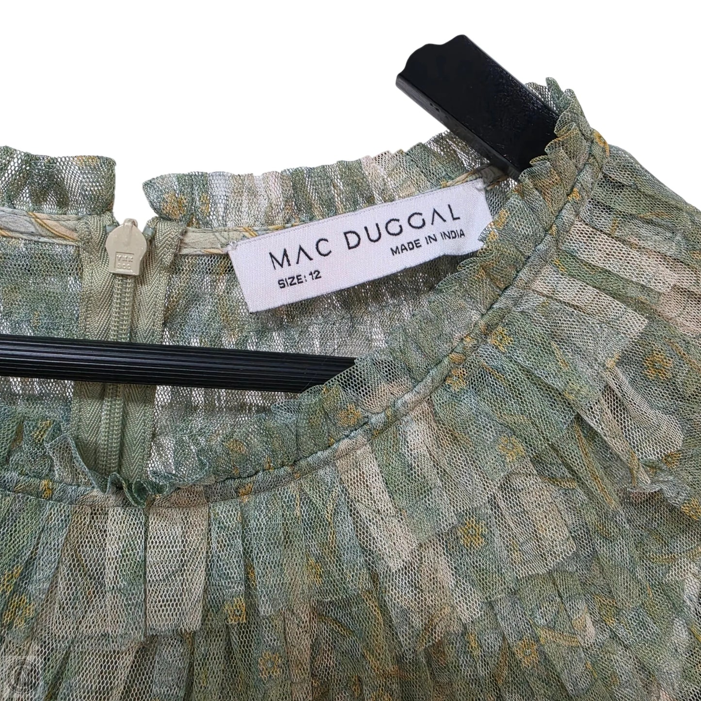 Dress Party Long By Mac Duggal In Green, Size: 12