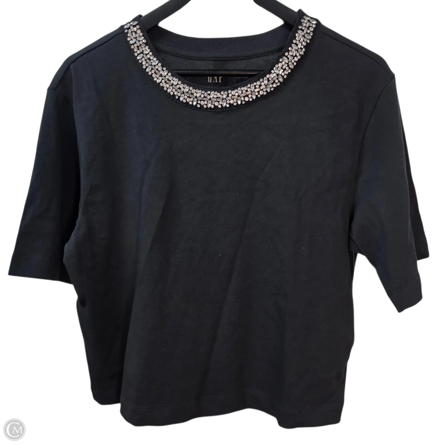 Top Short Sleeve Basic By Gap In Black, Size: S