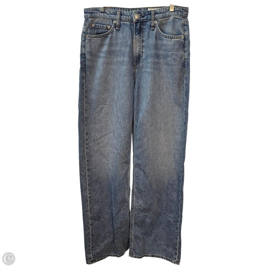 Jeans Wide Leg By Rag And Bone In Blue Denim, Size: 2