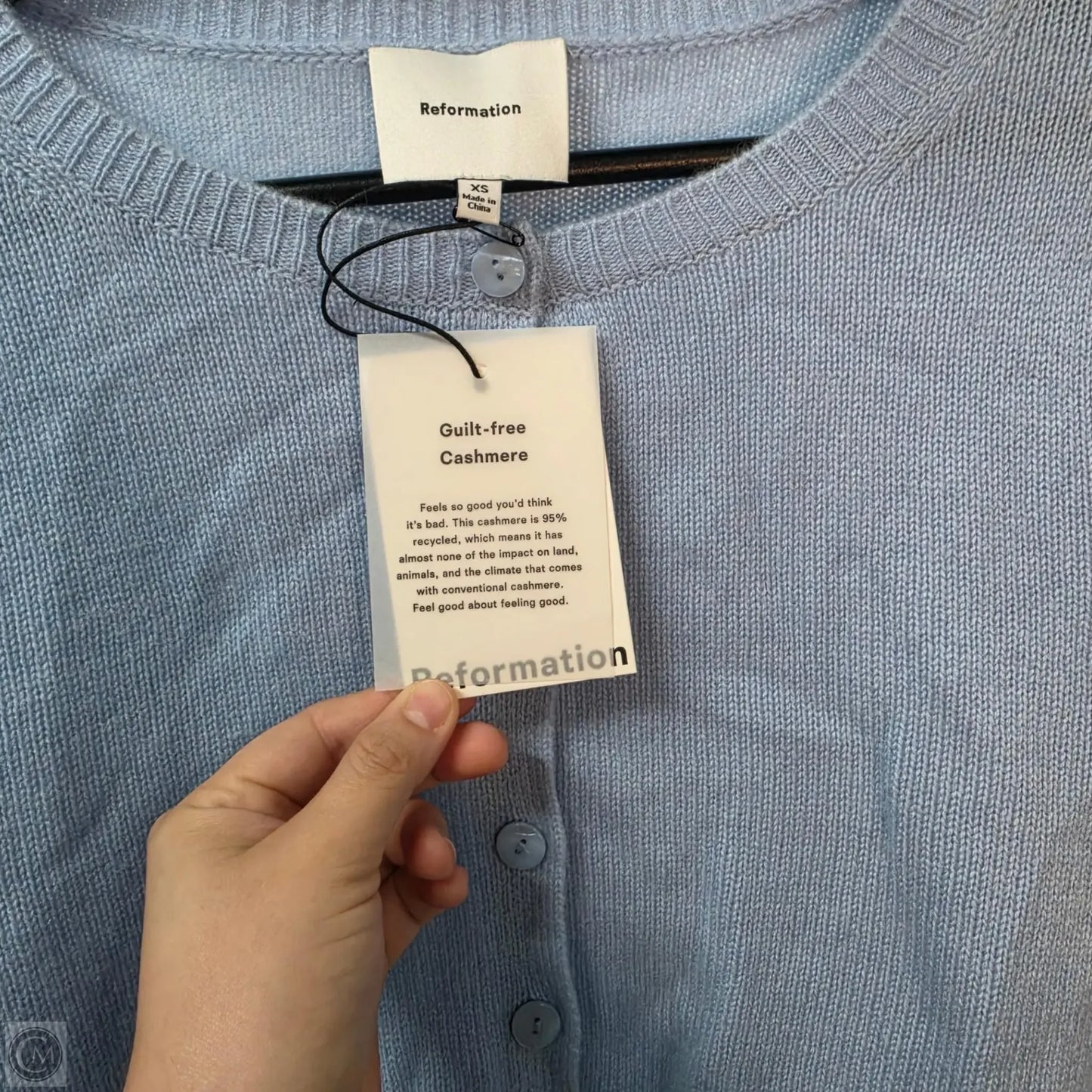 Sweater Cashmere By Reformation In Blue, Size: Xs