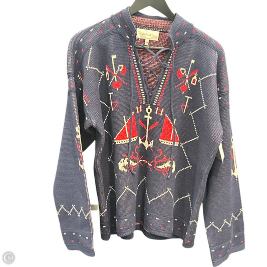 Sweater By The Great. In Blue & Red, Size: S
