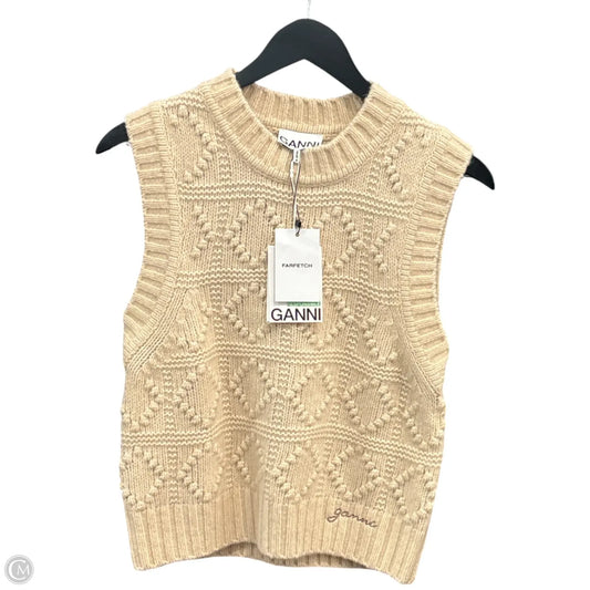 Vest Sweater By Ganni In Cream, Size: S