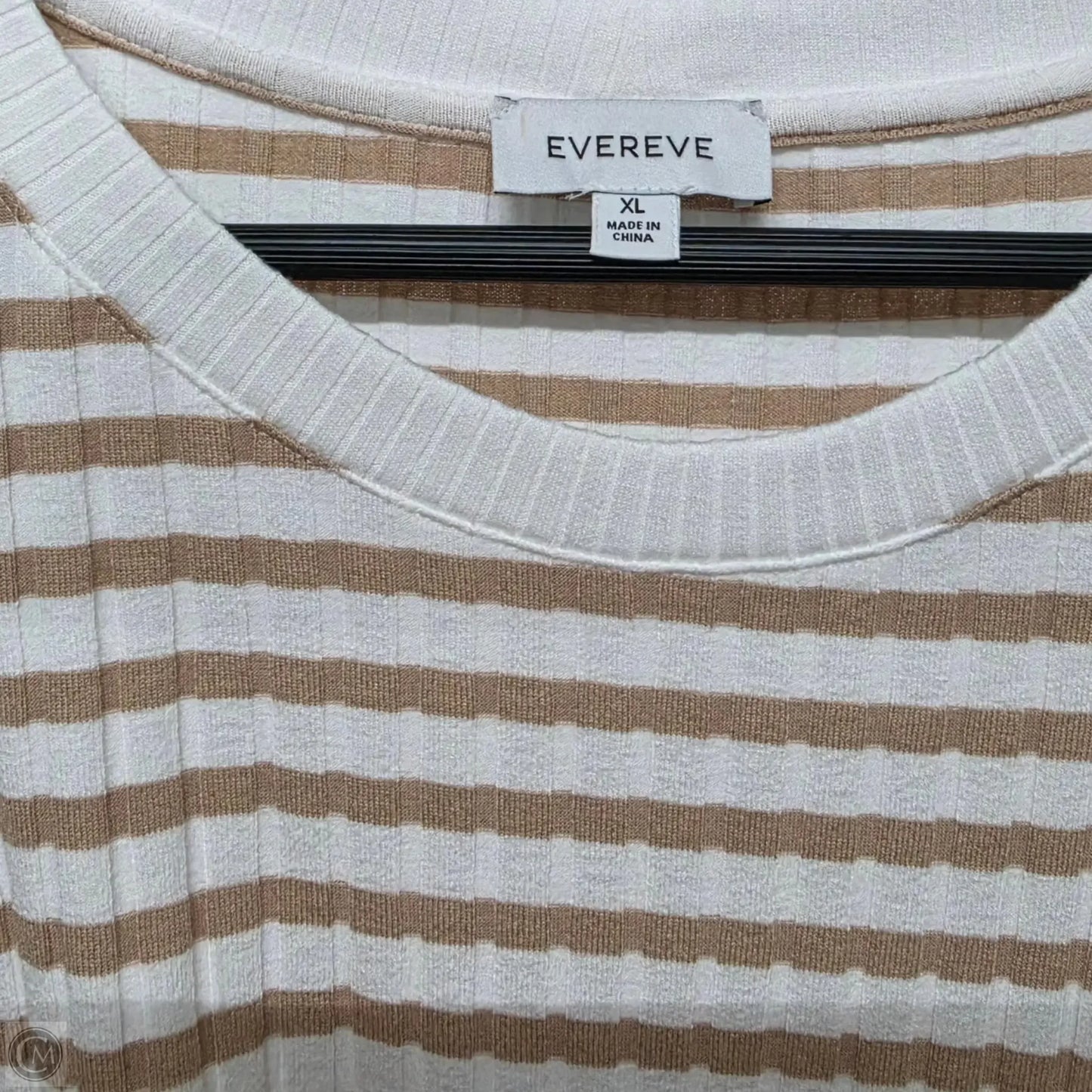 Dress Casual Maxi By Evereve In Cream & Tan, Size: Xl