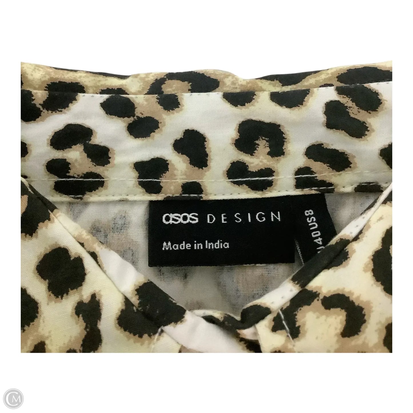 Top Long Sleeve Basic By Asos In Animal Print, Size: 8