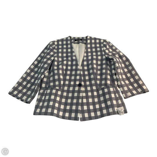 Blazer By Nine West Apparel In Checkered Pattern, Size: 10