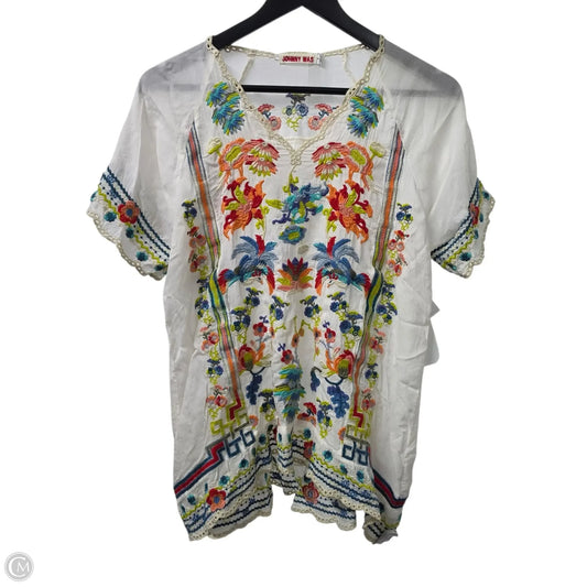 Top Short Sleeve Designer By Johnny Was In Floral Print, Size: S