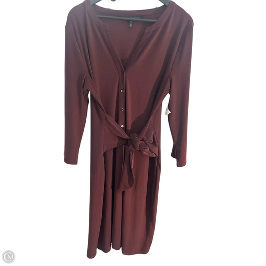 Dress Casual Midi By White House Black Market In Mauve, Size: Xl