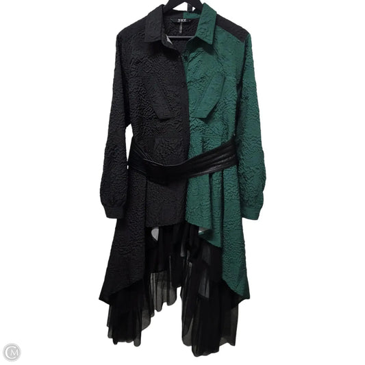 Dress Casual Maxi By Clothes Mentor In Black & Green, Size: M