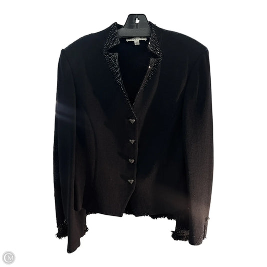 Blazer Luxury Designer By St John Collection In Black, Size: 14
