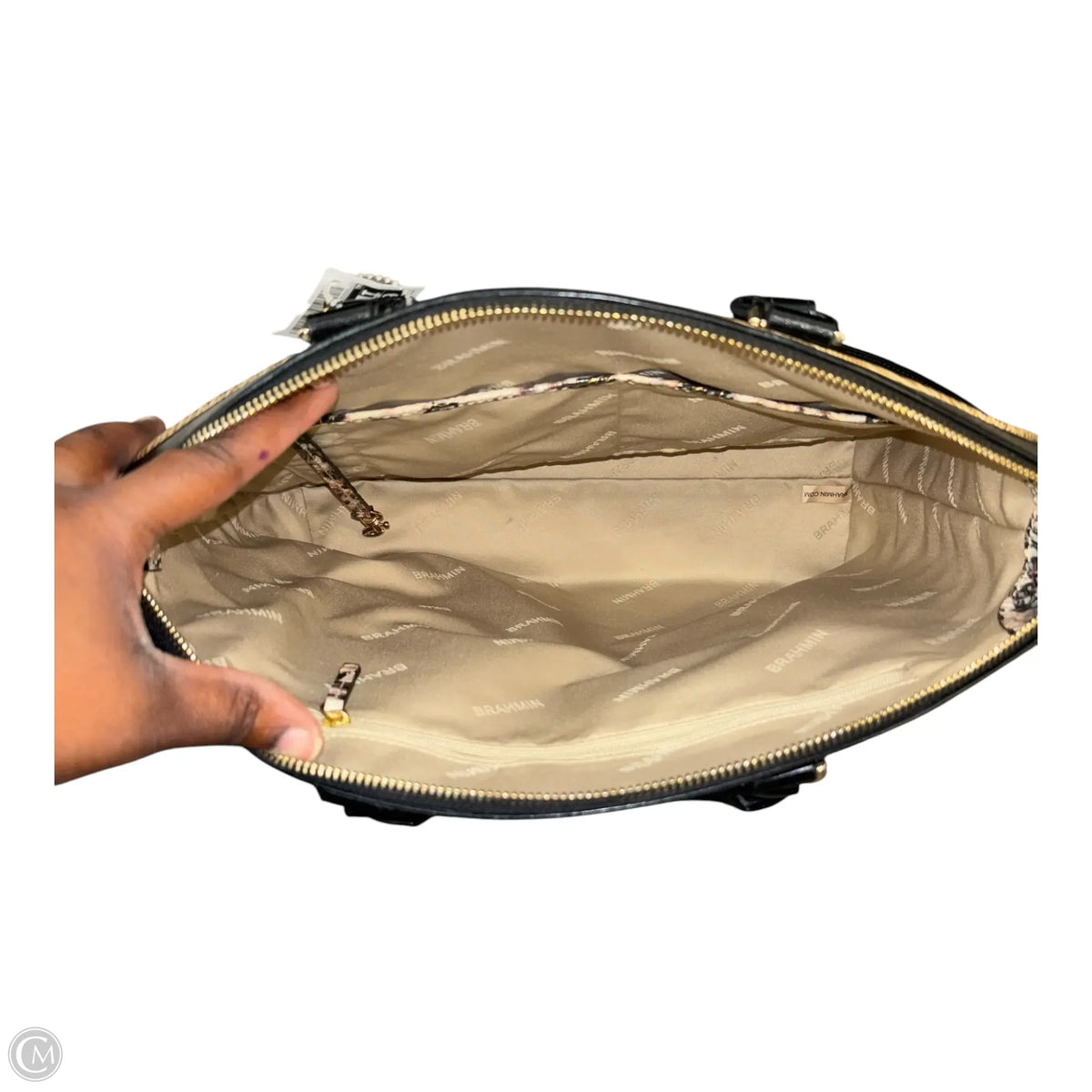 Handbag Designer By Brahmin, Size: Large