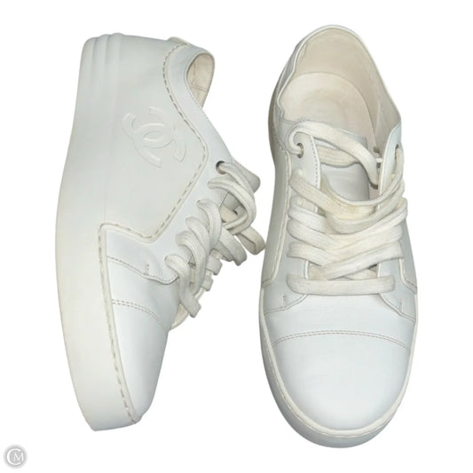 Shoes Luxury Designer By Chanel In White