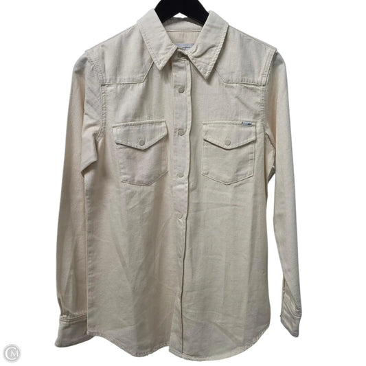 Top Long Sleeve By Adriano Goldschmied In Cream, Size: S