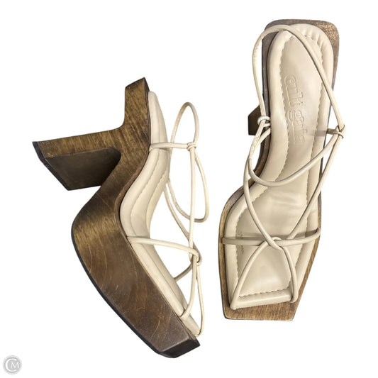 Sandals Designer By Cult Gaia In Tan, Size: 7.5