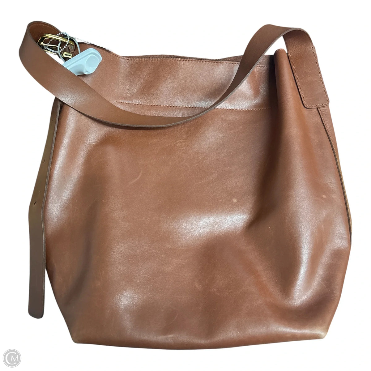 Handbag Leather By Madewell, Size: Medium