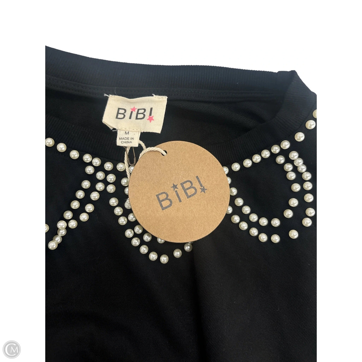 Top Long Sleeve Basic By Bibi In Black, Size: M