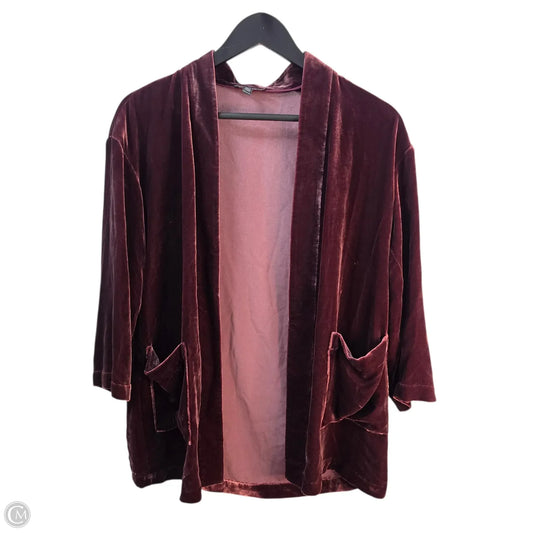 Cardigan By Eileen Fisher In Maroon, Size: Sp