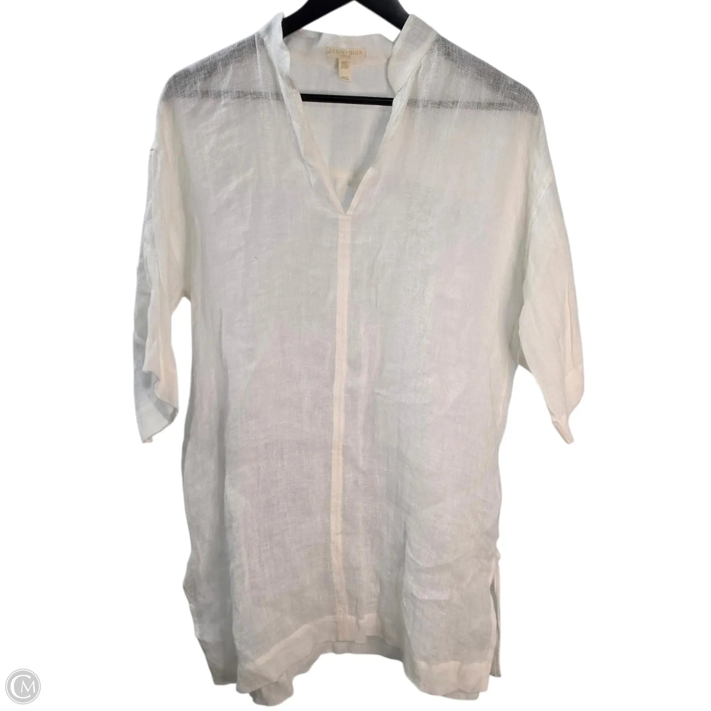 Tunic Long Sleeve By Eileen Fisher In Cream, Size: Sp