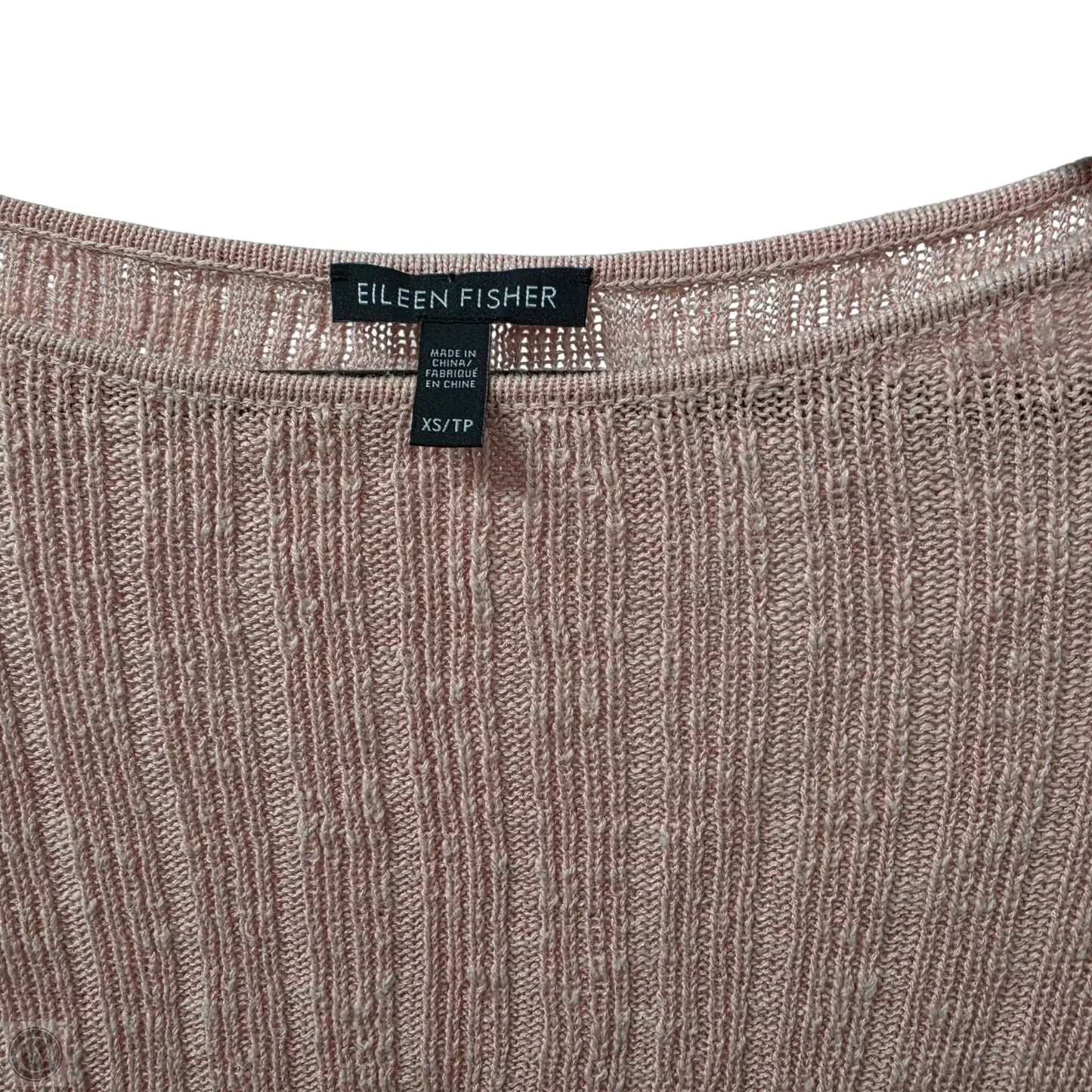 Top Long Sleeve Basic By Eileen Fisher In Pink, Size: Xs