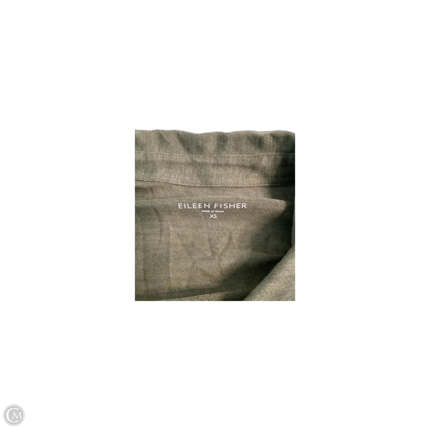Top Long Sleeve Basic By Eileen Fisher In Green, Size: Xs