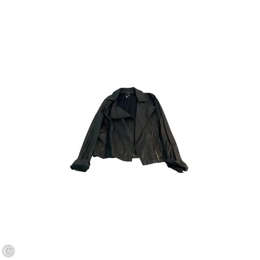Jacket Moto By Eileen Fisher In Black, Size: Xs