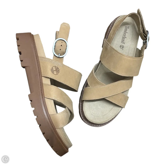 Sandals Flats By Timberland In Tan, Size: 7