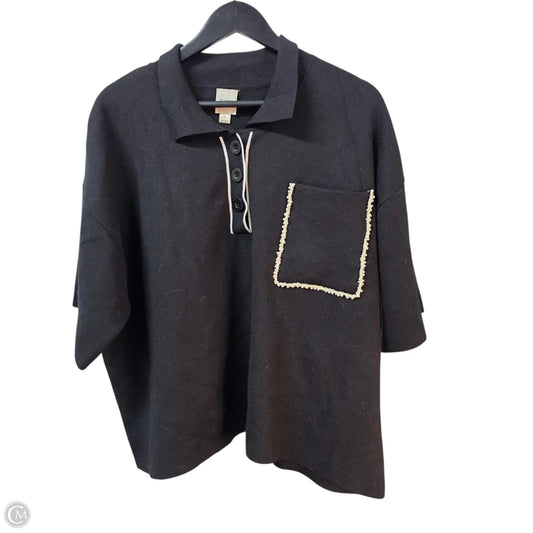 Sweater By Maeve In Black & Cream, Size: Xl