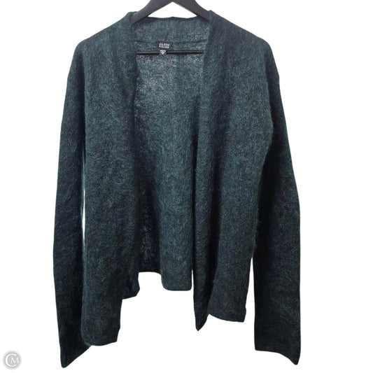 Sweater Cardigan By Eileen Fisher In Green, Size: S