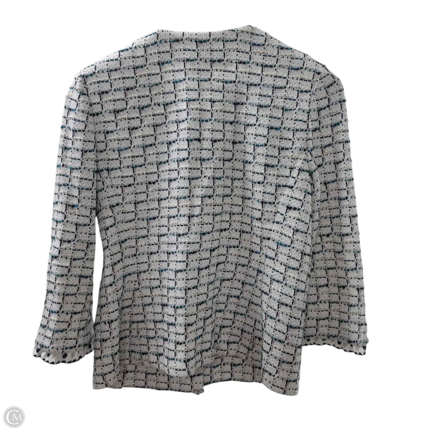 Dress Luxury Designer By St John Collection In Green & White, Size: 8