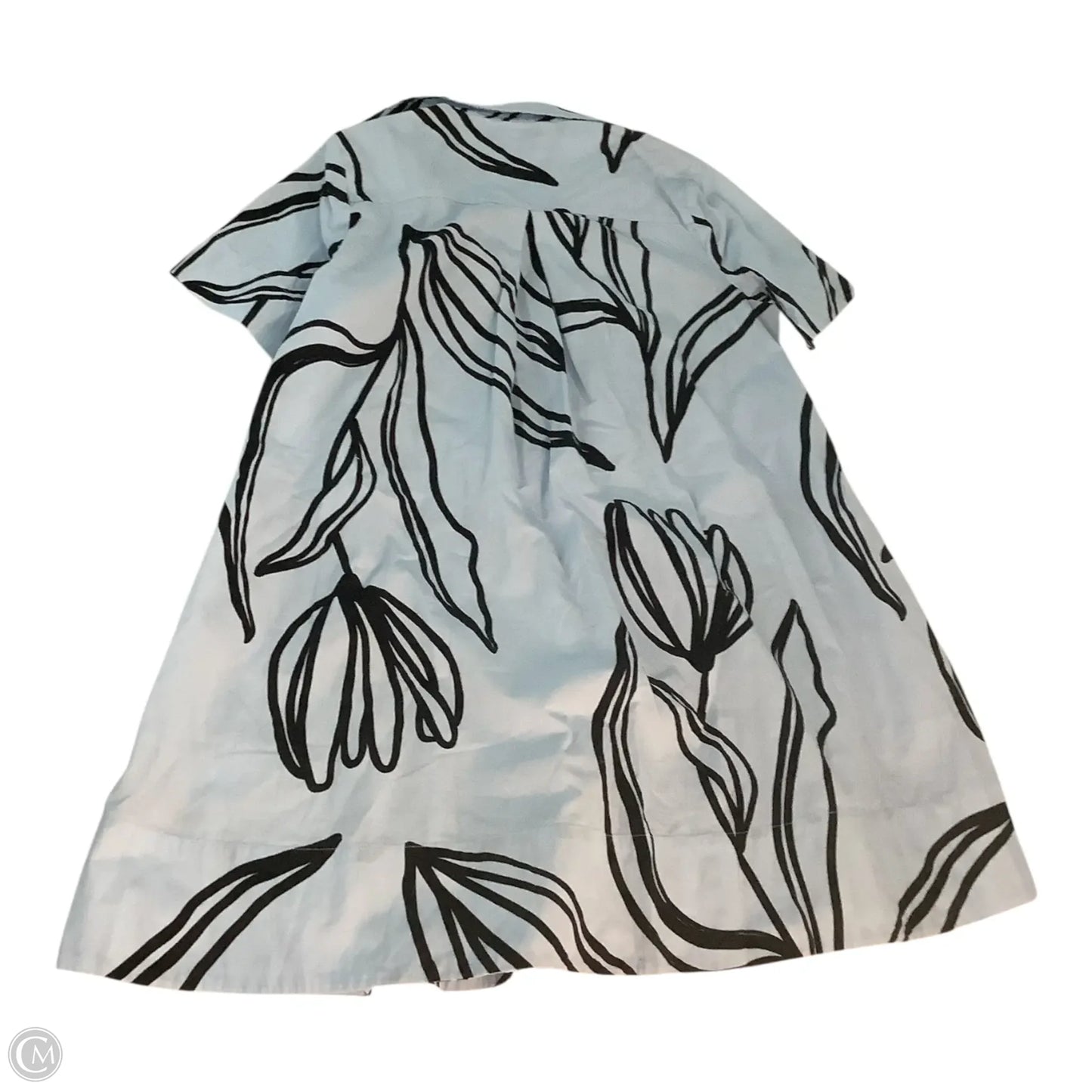 Dress Casual Midi By Anthropologie In Black & Blue, Size: S