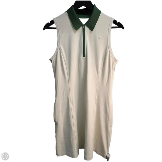 Athletic Dress By Lululemon In Cream & Green, Size: M