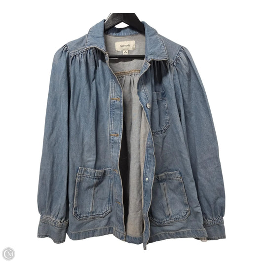 Jacket Denim By Clothes Mentor In Blue, Size: M