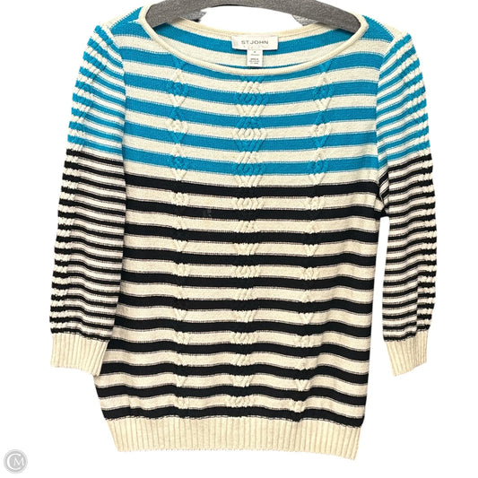 Sweater Luxury Designer By St John Collection In Black & Blue, Size: M