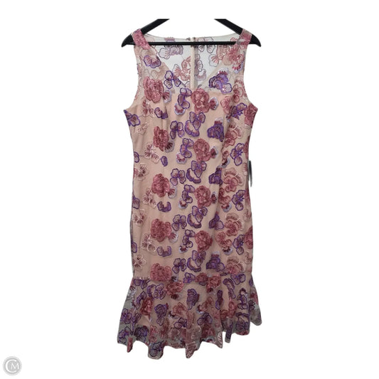 Dress Casual Midi By Js Collections In Floral Print, Size: 12