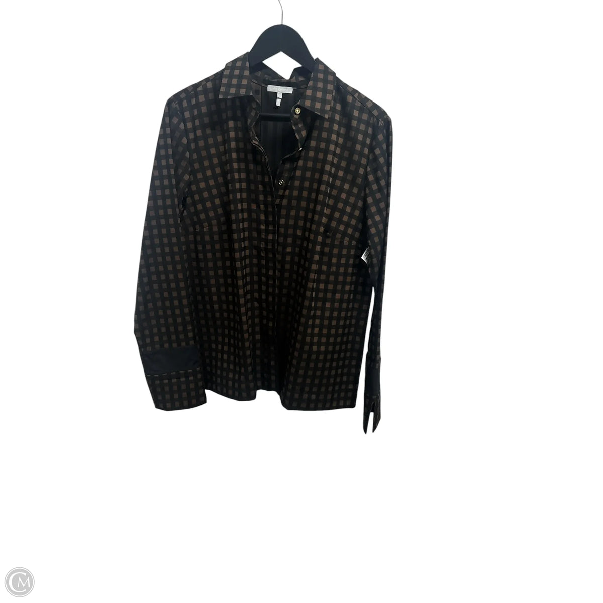 Top Long Sleeve By Cma In Checkered Pattern, Size: M