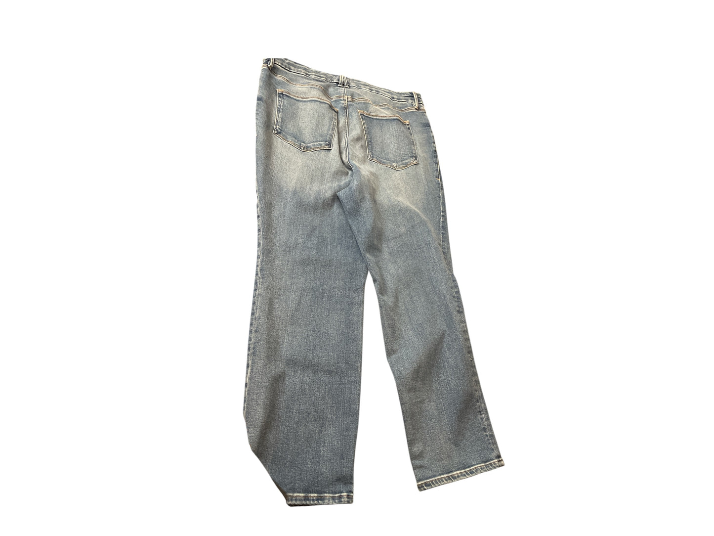 Jeans Straight By Good American In Blue Denim, Size: 18