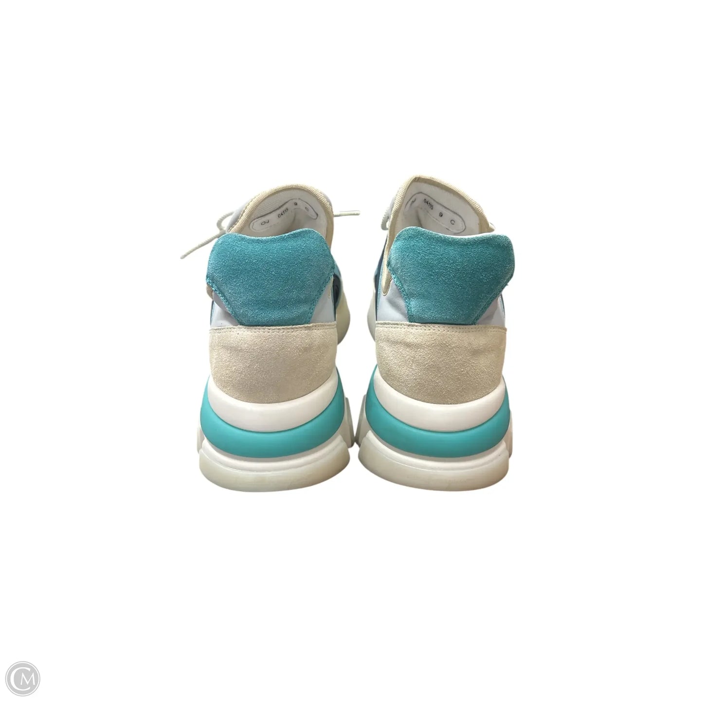 Shoes Luxury Designer By Ferragamo In Teal, Size: 9
