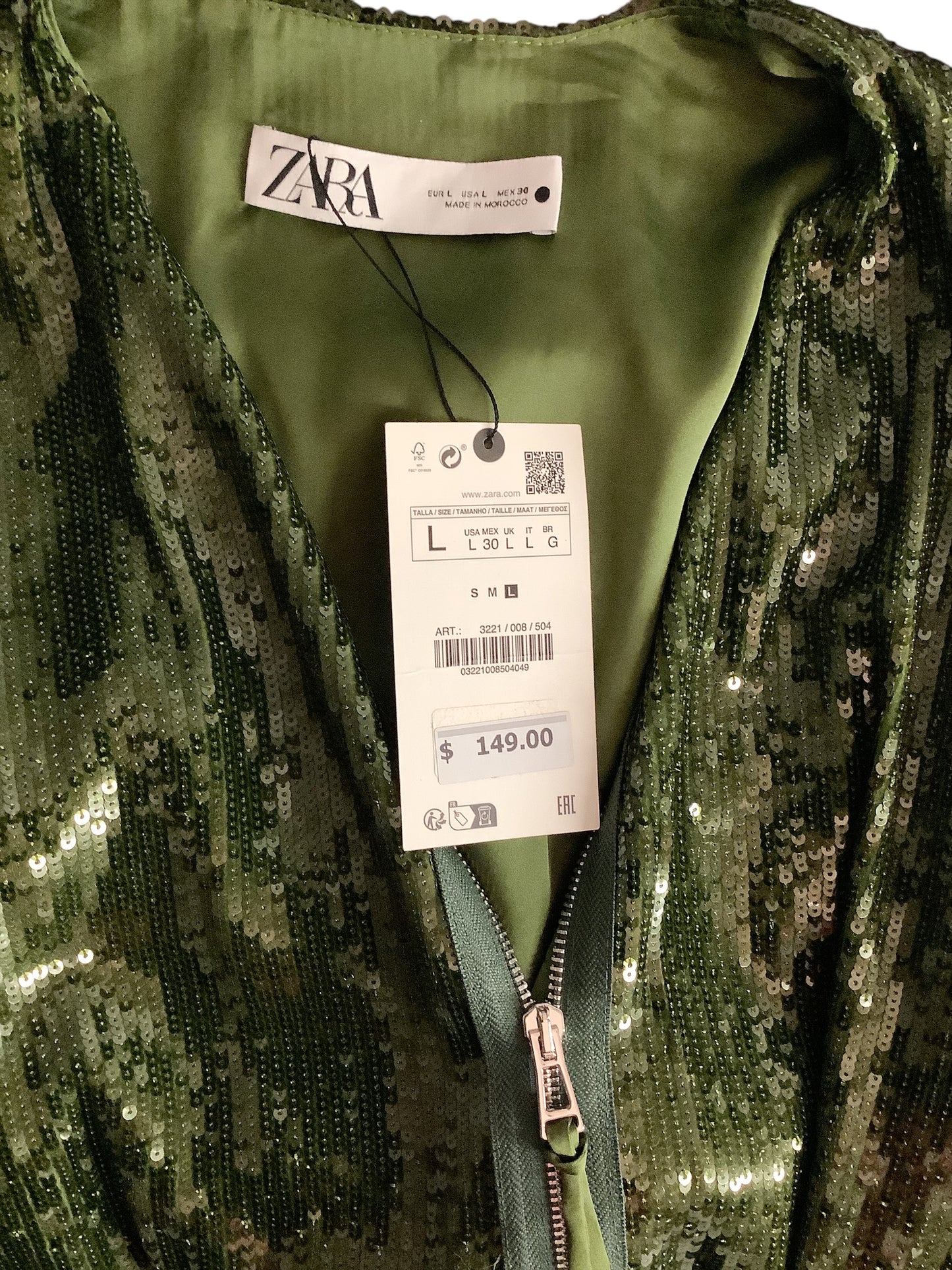 Jacket Other By Zara In Green, Size: L