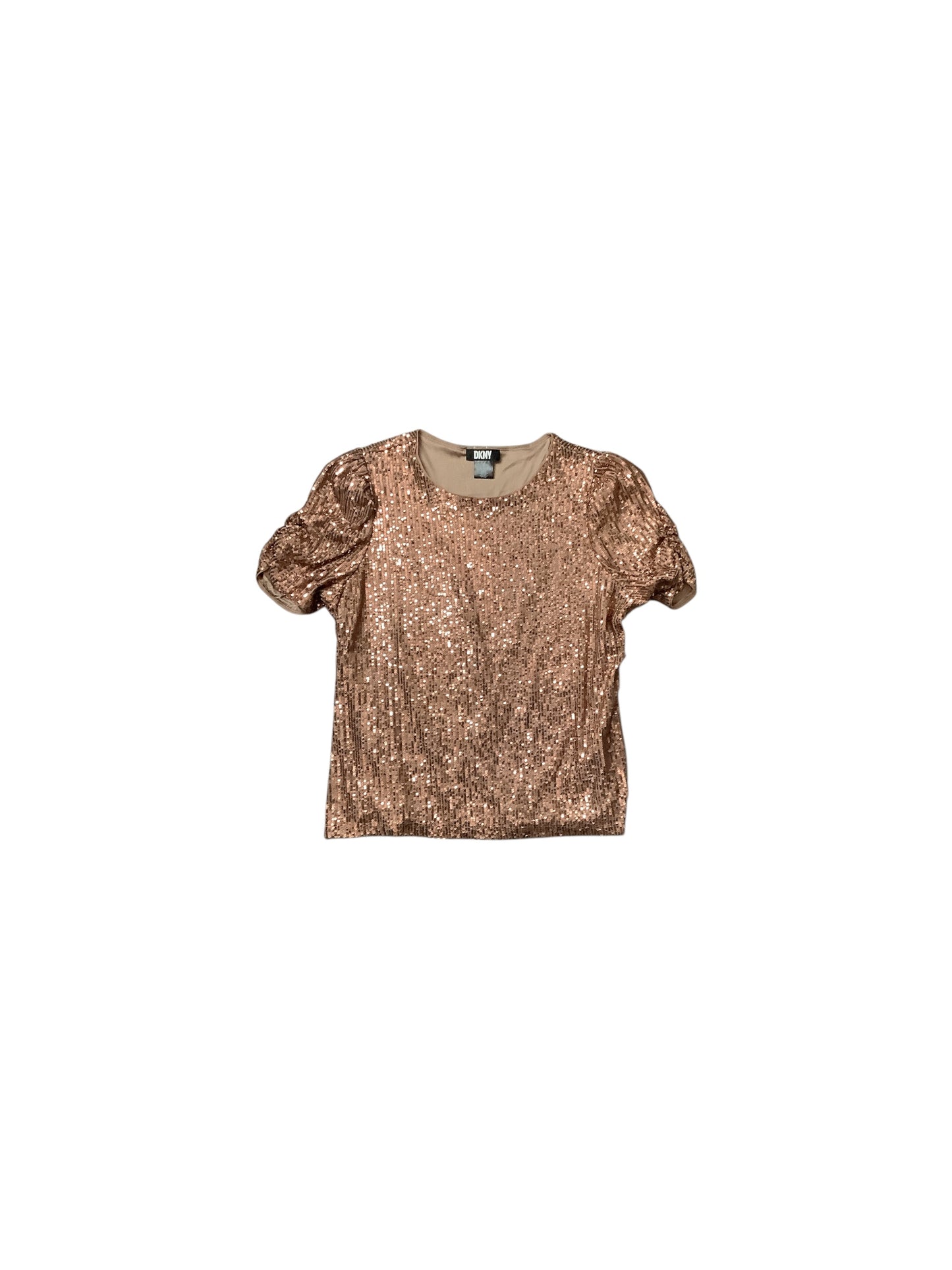 Top Short Sleeve By Dkny In Copper, Size: Xl