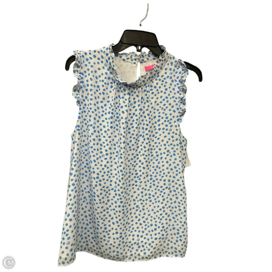 Top Sleeveless Designer By Lilly Pulitzer In Polkadot Pattern, Size: M