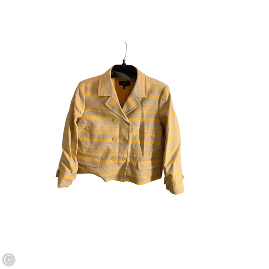 Blazer By Talbots In Tan & Yellow, Size: 14p