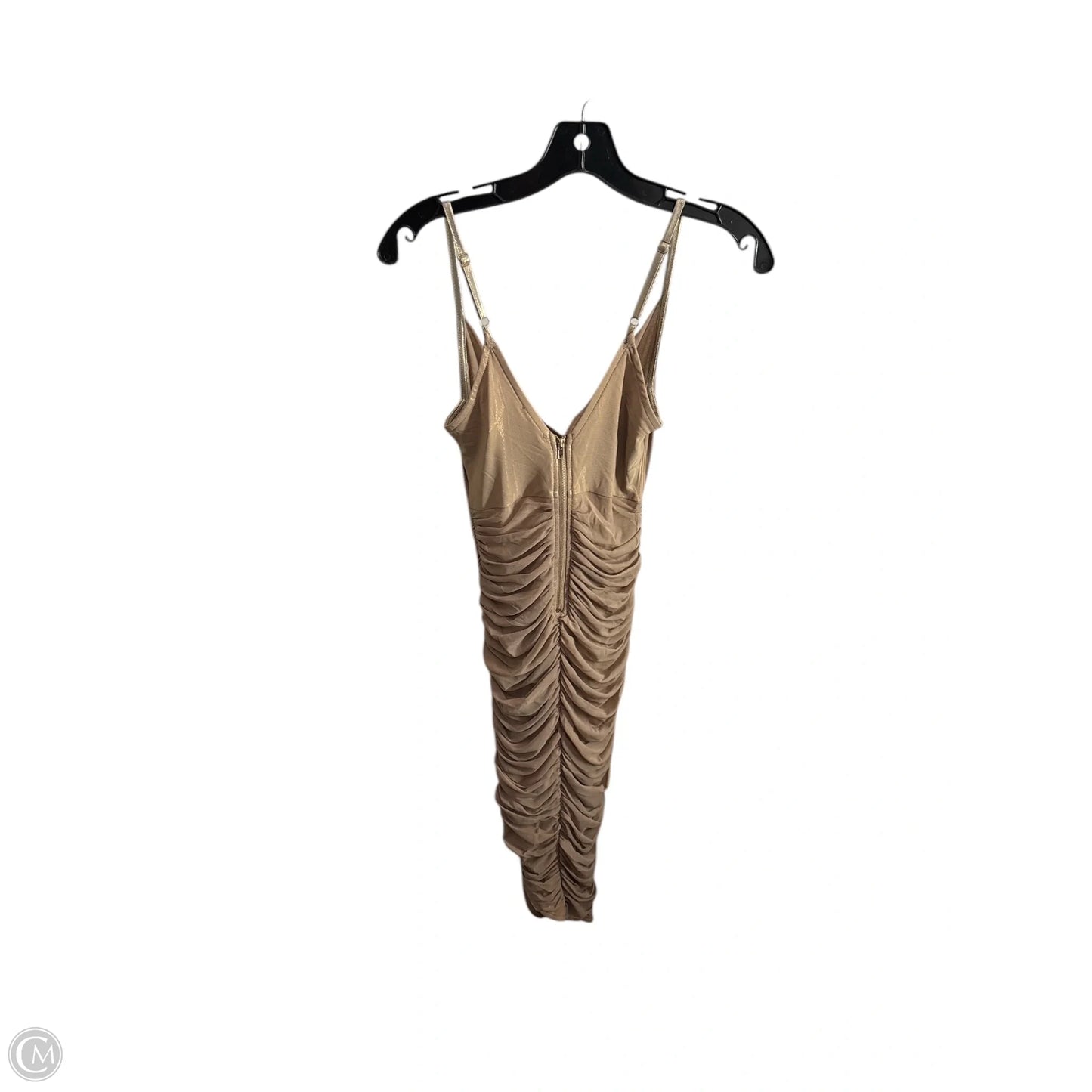 Dress Casual Midi By Fashion Nova In Gold, Size: S