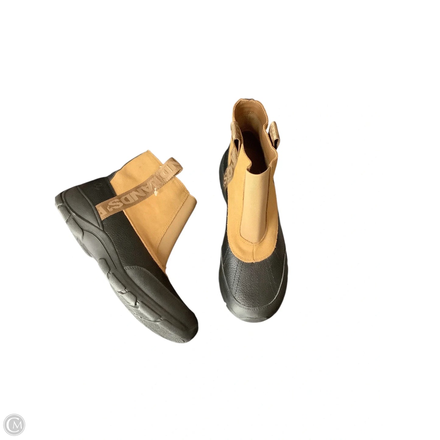 Boots Rain By Lands End In Black & Tan, Size: 9