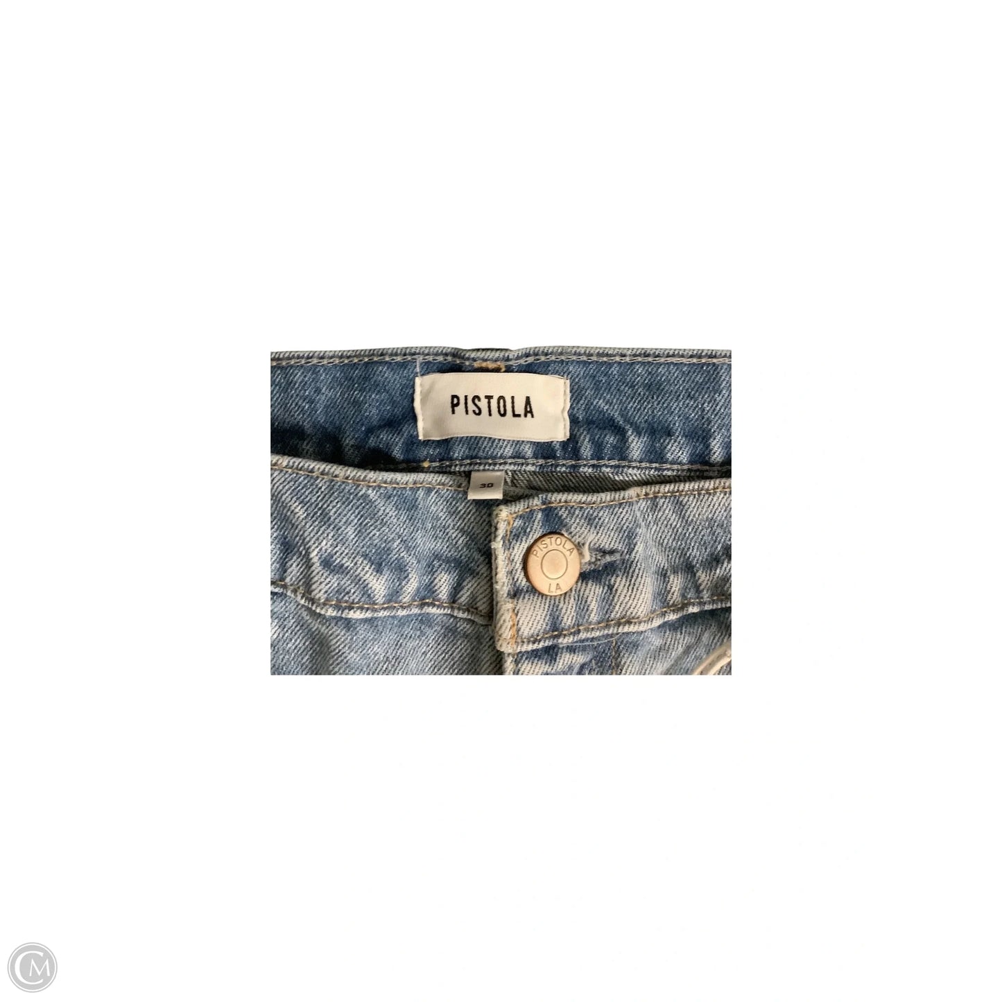 Jeans Straight By Pistola In Blue & White, Size: 10