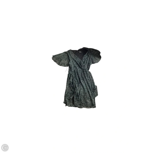 Dress Casual Midi By Dkny In Black & Green, Size: 14