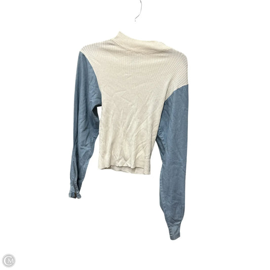 Top Long Sleeve Basic By Fashion Nova In Blue & White, Size: L